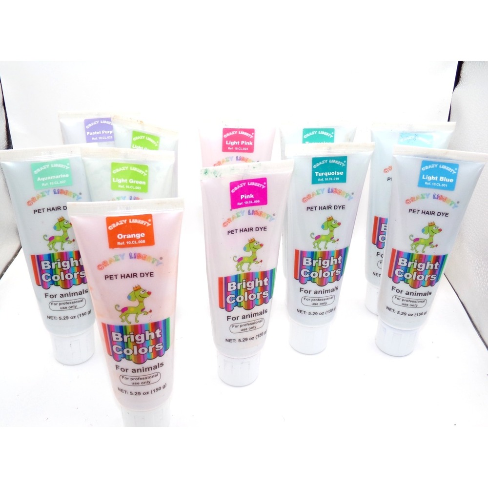 READ mixed lot Crazy Liberty Bright Colors Pet Hair Dye Grey 5.29oz / 150g